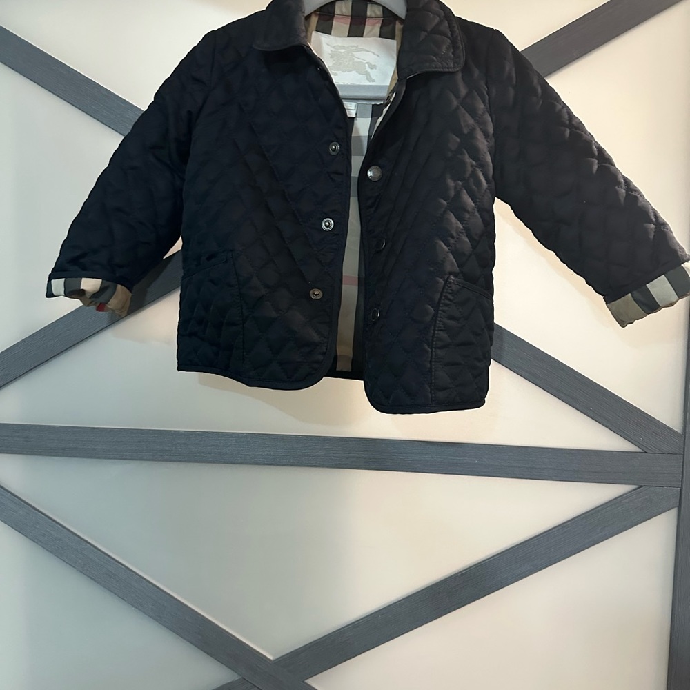 Burberry Toddler Quilted Jacket with Diamond Stitching